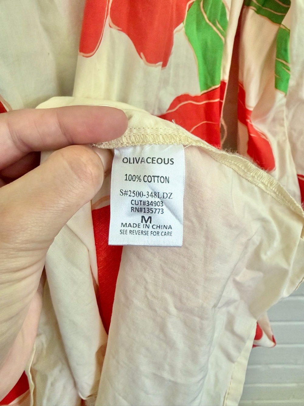 Pants Store 100% Cotton Floral Midi Dress, SZ M EUC 🌺 - Picture 6 of 7